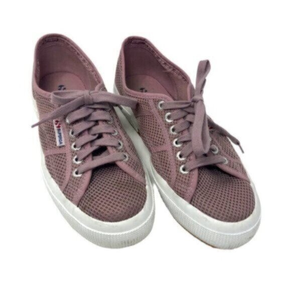 Superga | Women's Purple Lace Up Plum Sneakers Shoes Size 9 - Picture 2 of 10